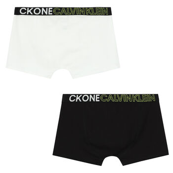 Boys Black & White Logo Boxer Shorts ( 2-Pack )Ã‚Â 