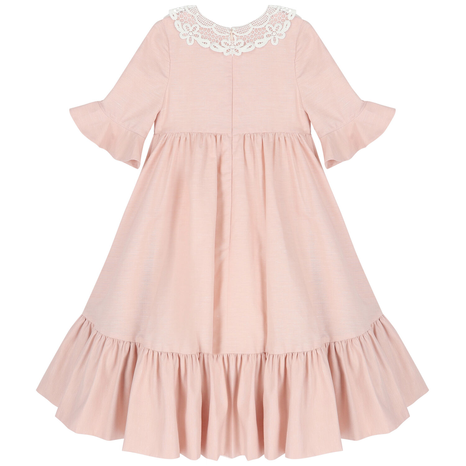 Girls Pink & Ivory Dress, 2, hi-res image number null