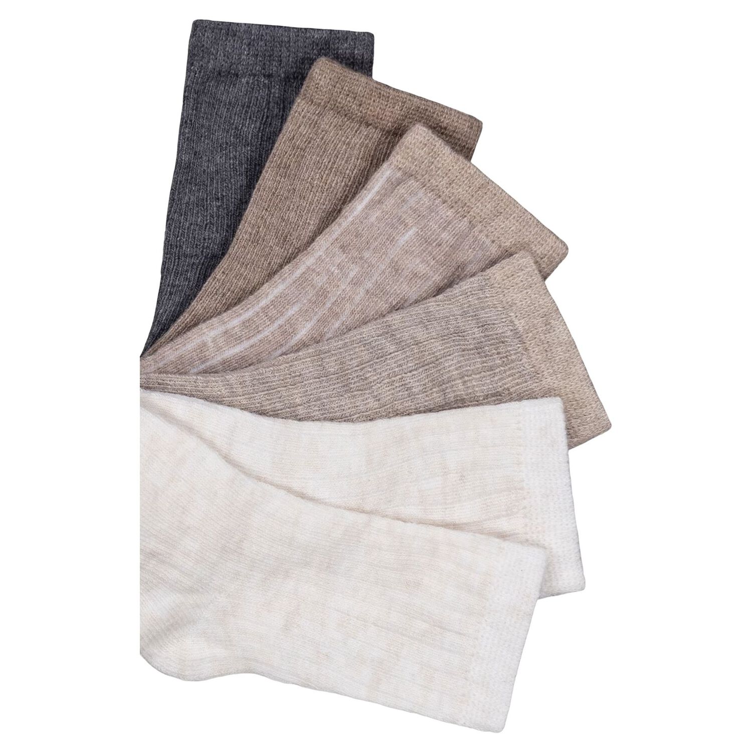 Beige, Ivory & Grey Socks ( 6 Pack ), 3, hi-res