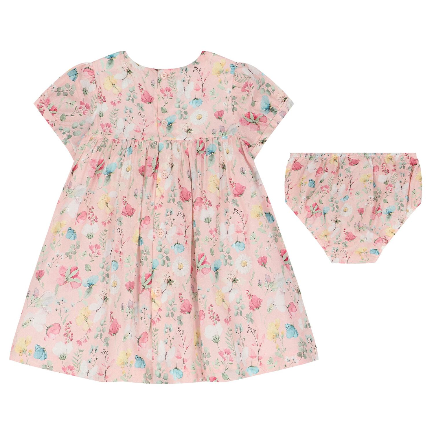 Baby Girls Pink Floral Dress Set, 1, hi-res image number null