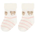 Baby Girls Ivory & Pink Socks ( 4 Pack ) , 1, hi-res