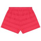 Girls White & Pink Shorts Set, 2, hi-res