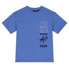Boys Blue & Black Shorts Set, 1, hi-res