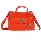 Girls Orange Leather Handbag, 1, hi-res