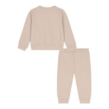 Baby Boys Beige Teddy Bear Tracksuit