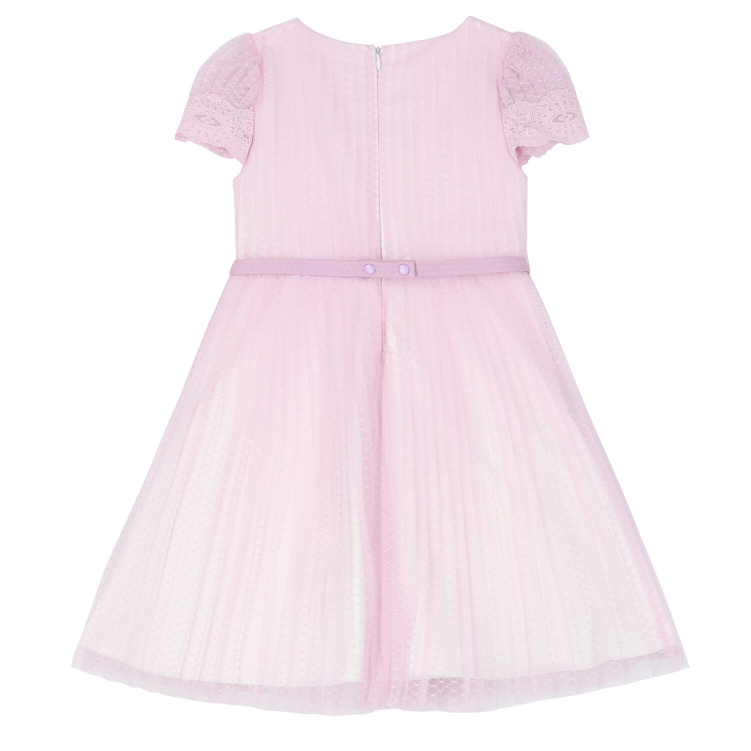 Girls Purple Pleated Tulle Dress, 1, hi-res