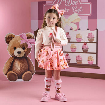 Girls Pink Teddy Bear Shoulder Bag