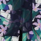 Girls Blue & Purple Floral Satin Dress, 1, hi-res