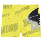 Boys Yellow Batman Swim Shorts, 1, hi-res