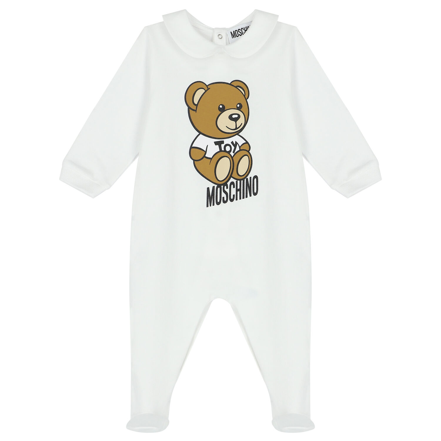 White Teddy Logo Babygrow, 2, hi-res