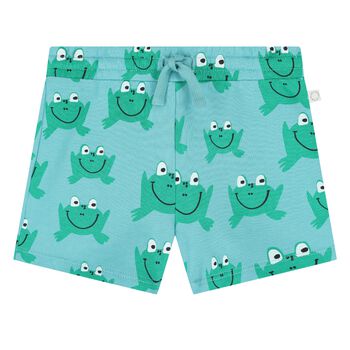 Younger Boys Blue & Green Frog Shorts