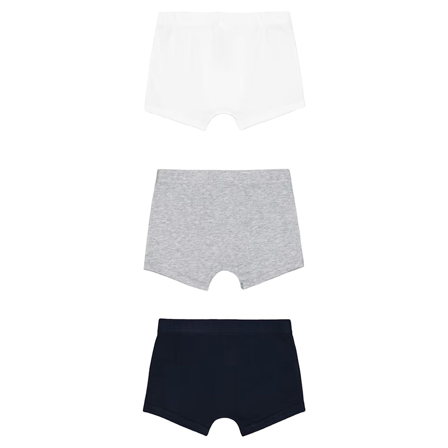 Boys White, Grey & Navy Blue Boxer Shorts ( 3-Pack ) , 2, hi-res