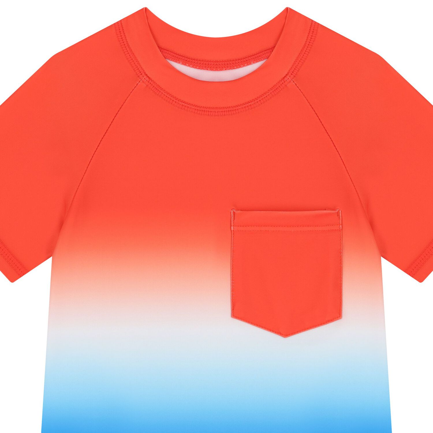 Boys Orange, Blue & White Rash Vest, 1, hi-res image number null