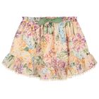 Girls Multi-Coloured Floral Skirt, 1, hi-res