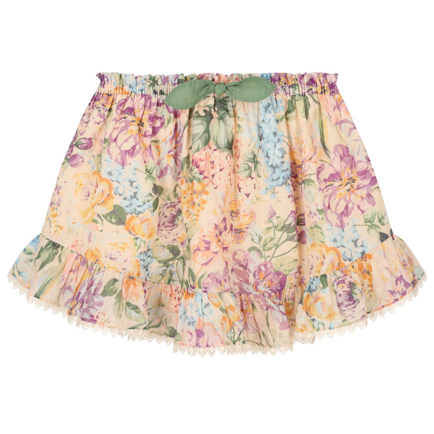 Girls Multi-Coloured Floral Skirt, 1, hi-res image number null