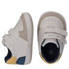 Baby Boys White & Beige Pre Walker Shoes, 1, hi-res