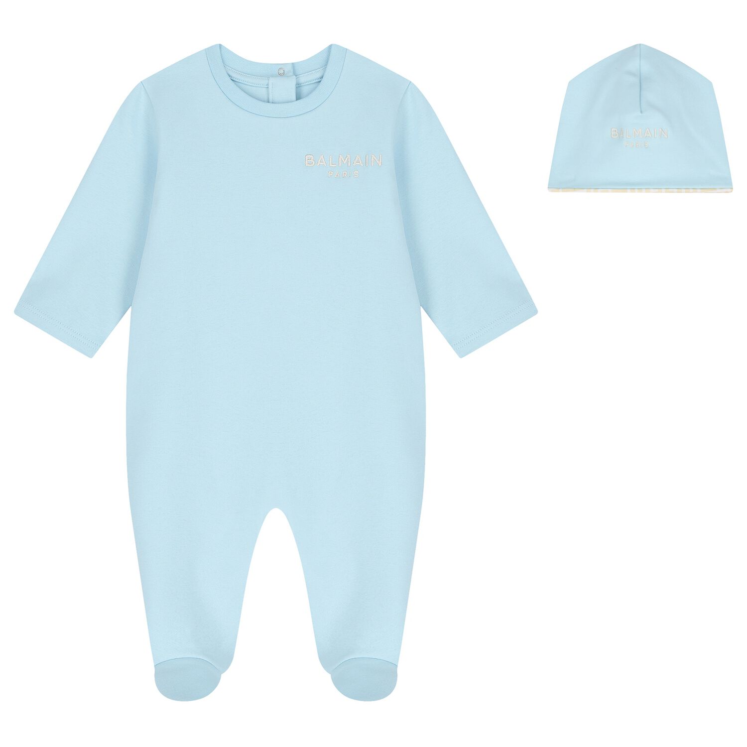 Baby Boys Blue Logo Babygrow Gift Set, 3, hi-res