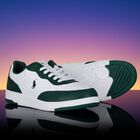 Boys White & Green Logo Trainers, 1, hi-res