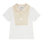 Baby Boys White & Beige Knitted Shorts Set, 1, hi-res