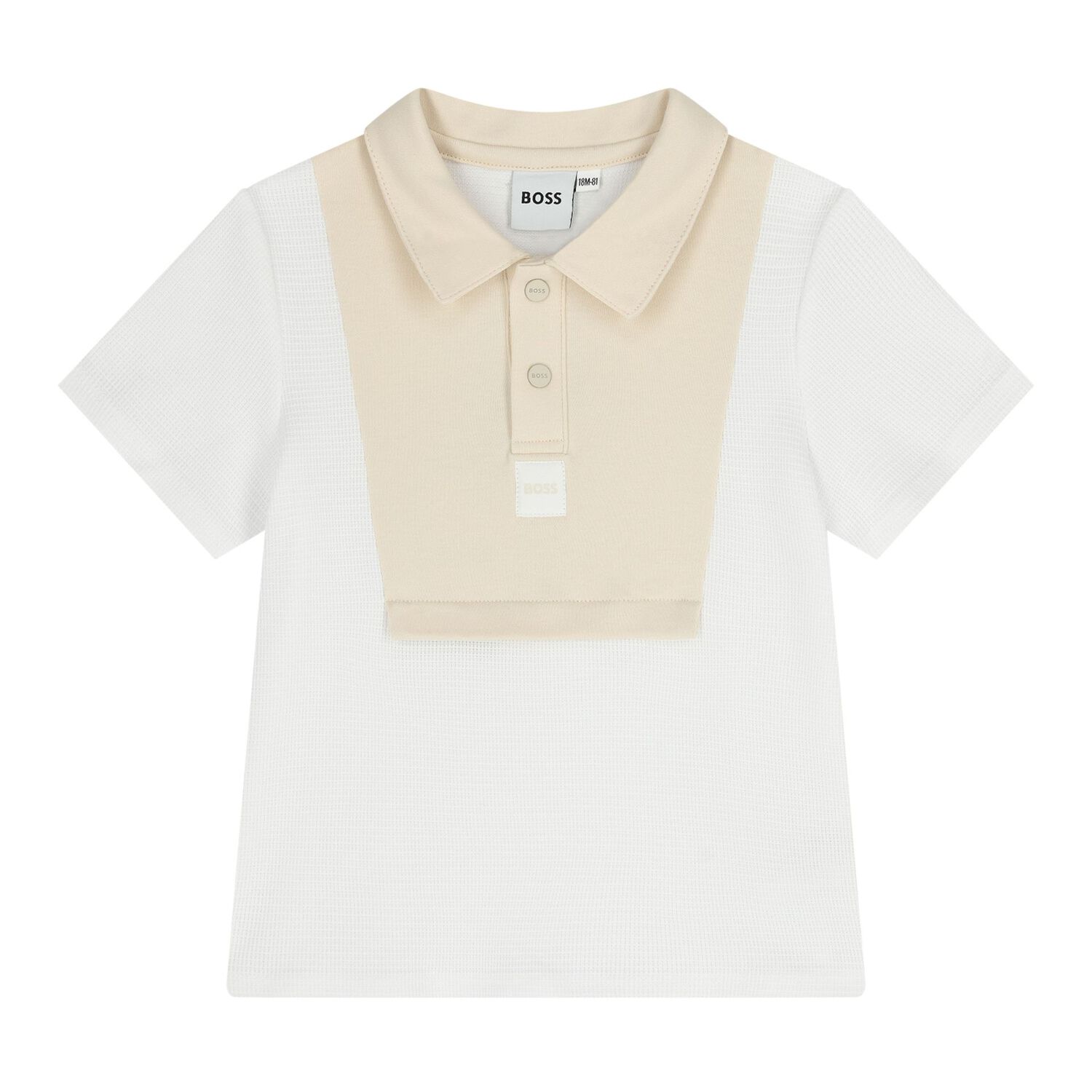 Baby Boys White & Beige Knitted Shorts Set, 1, hi-res