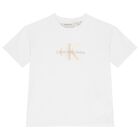 Boys White Logo T-Shirt, 2, hi-res