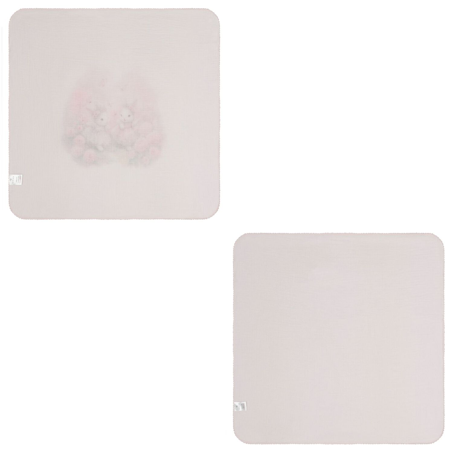 Baby Girls Pink Bunny Muslin Swaddles ( 2-Pack ), 1, hi-res