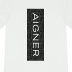 Boys White Logo T-Shirt, 1, hi-res