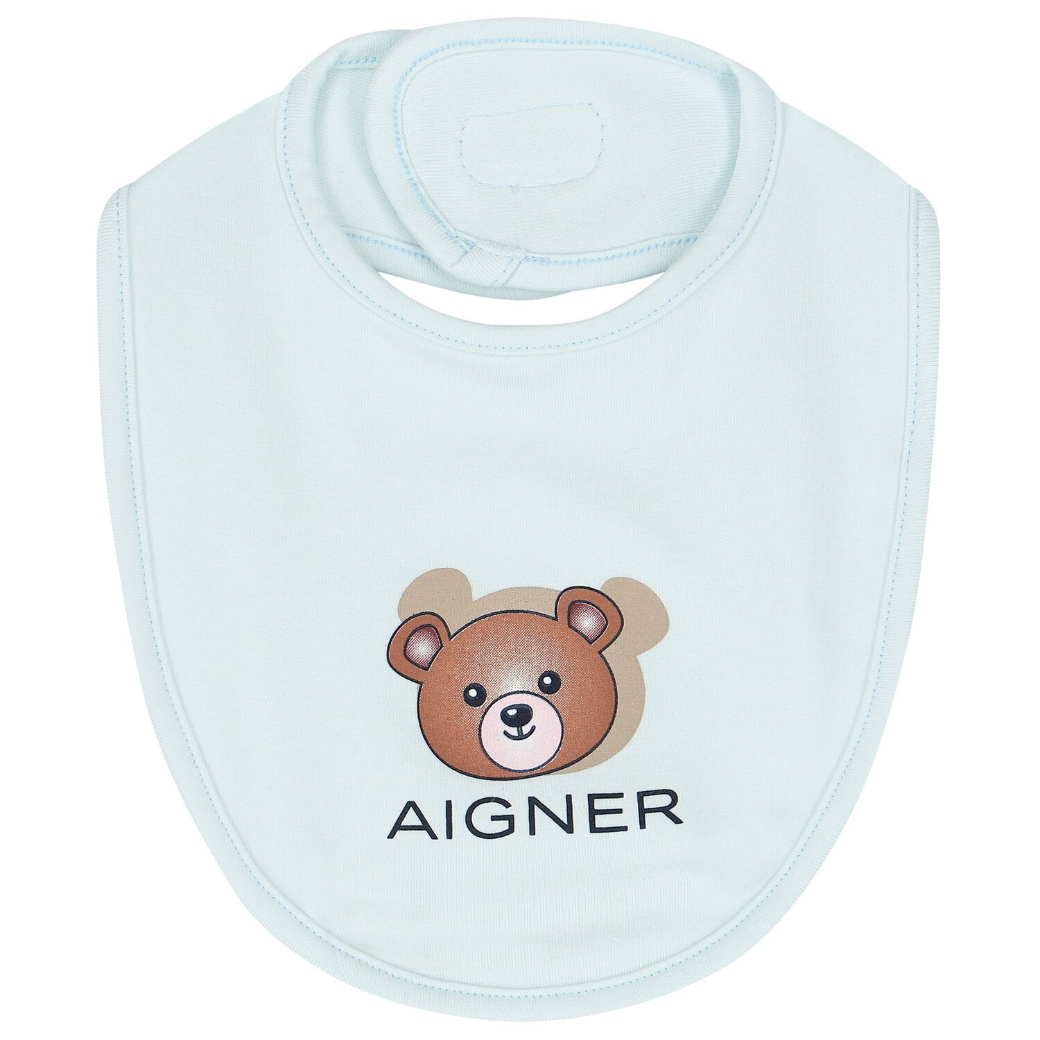 Baby Boys Blue Teddy Bear Logo Bib, 2, hi-res image number null