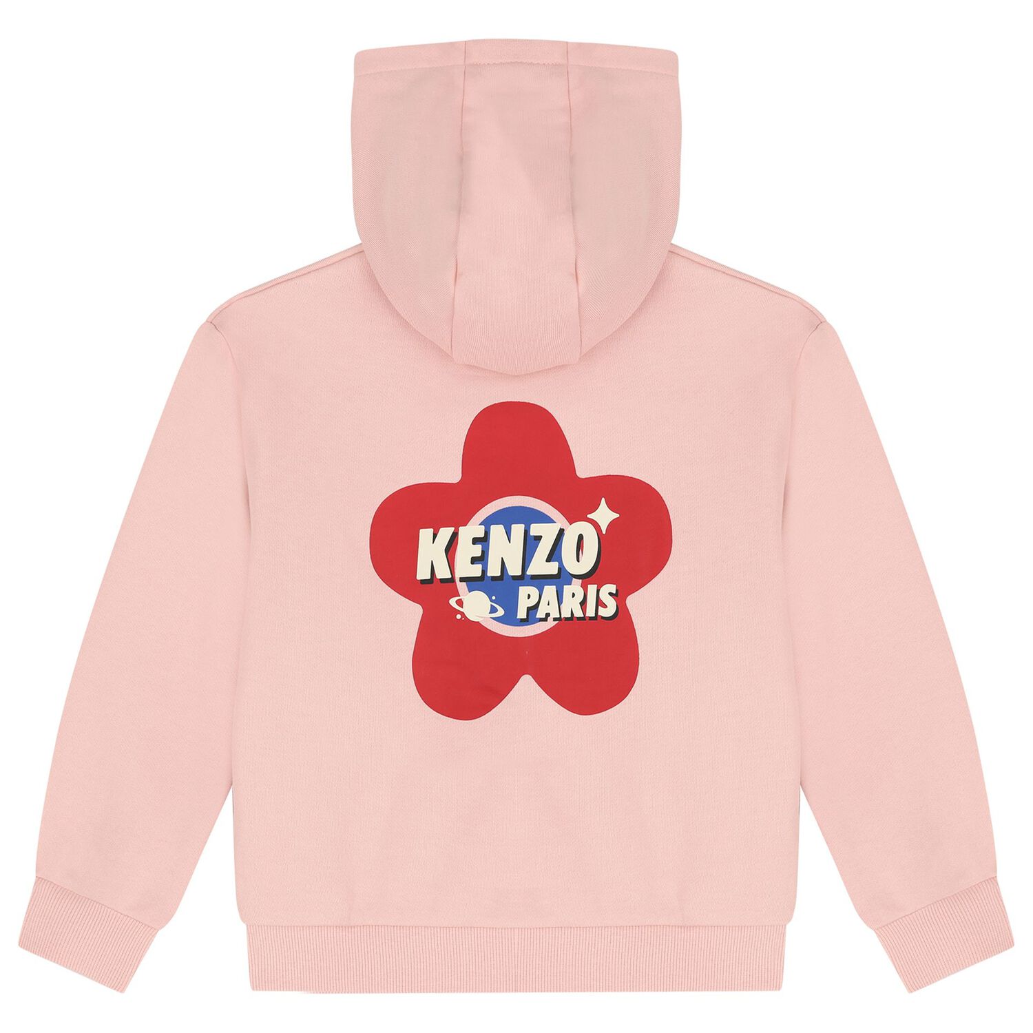 Girls Pink Logo Hooded Zip Up Top, 1, hi-res