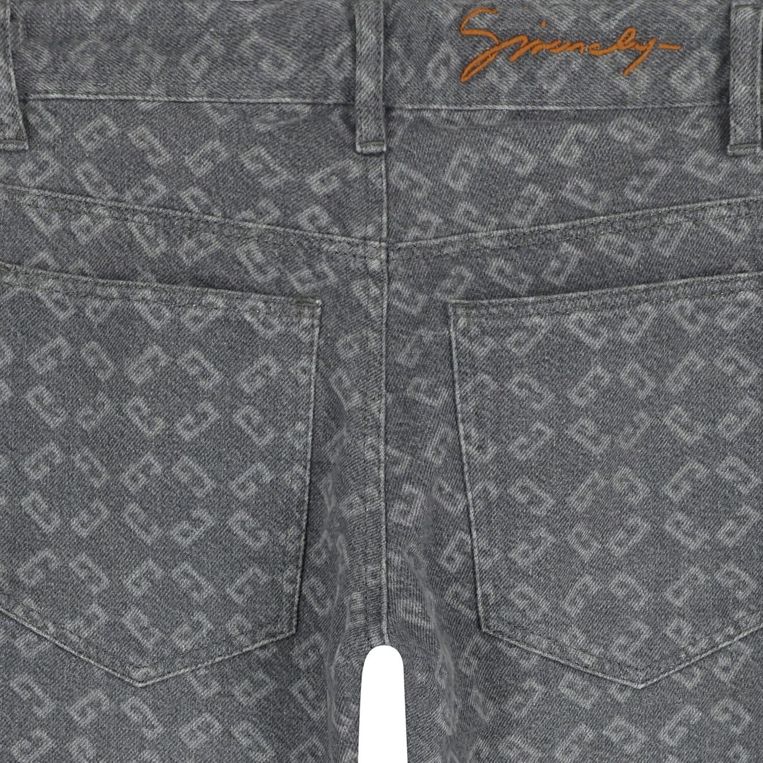Boys Grey Logo Denim Jeans, 1, hi-res