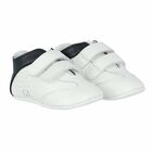 Baby Boys White & Navy Logo Pre Walker Shoes, 1, hi-res