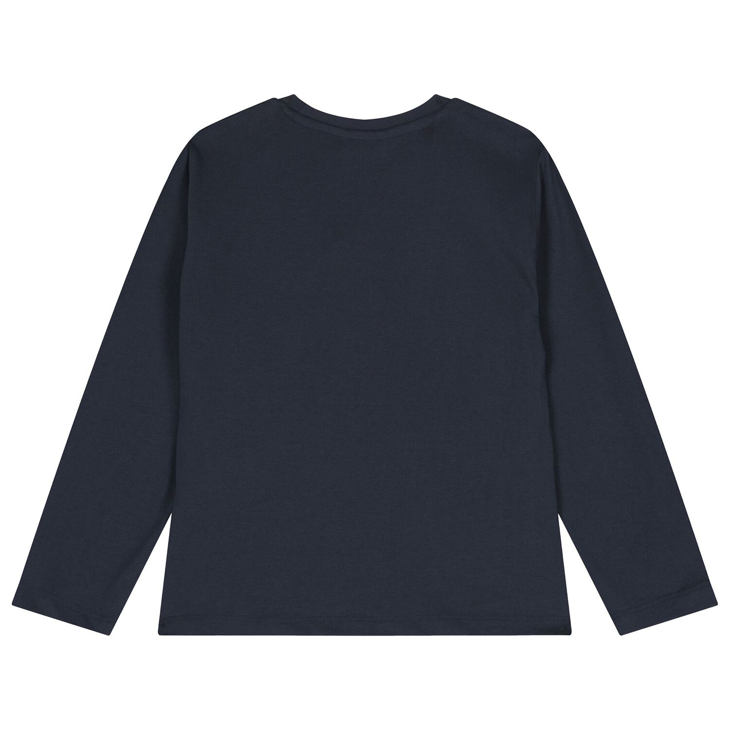 Boys White & Navy Blue Long Sleeve Top ( 2 Pack ), 2, hi-res