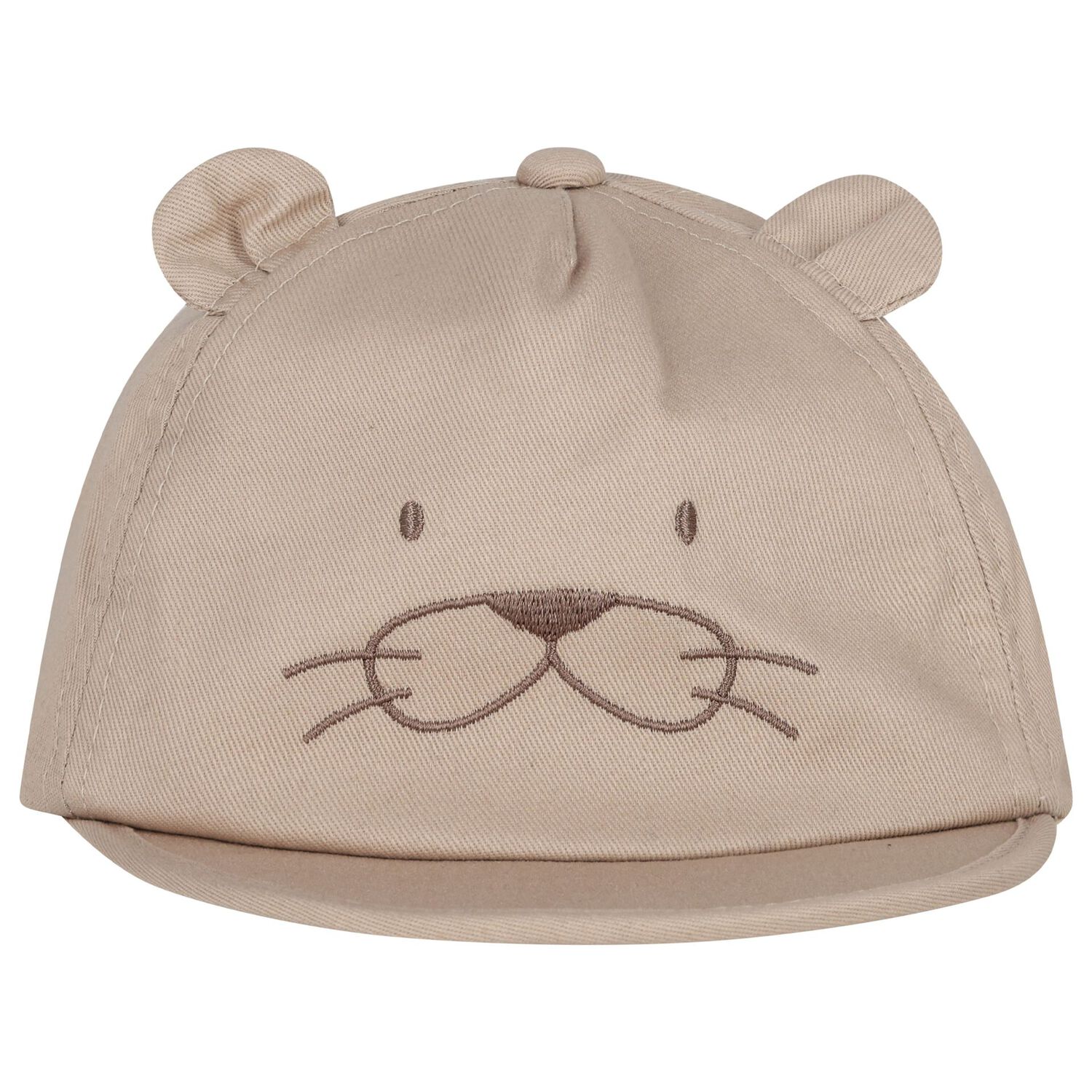 Younger Boys Beige Teddy Bear Cap, 2, hi-res