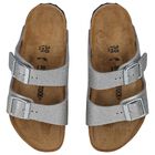 Girls Sparkling Silver Arizona Sandals, 1, hi-res