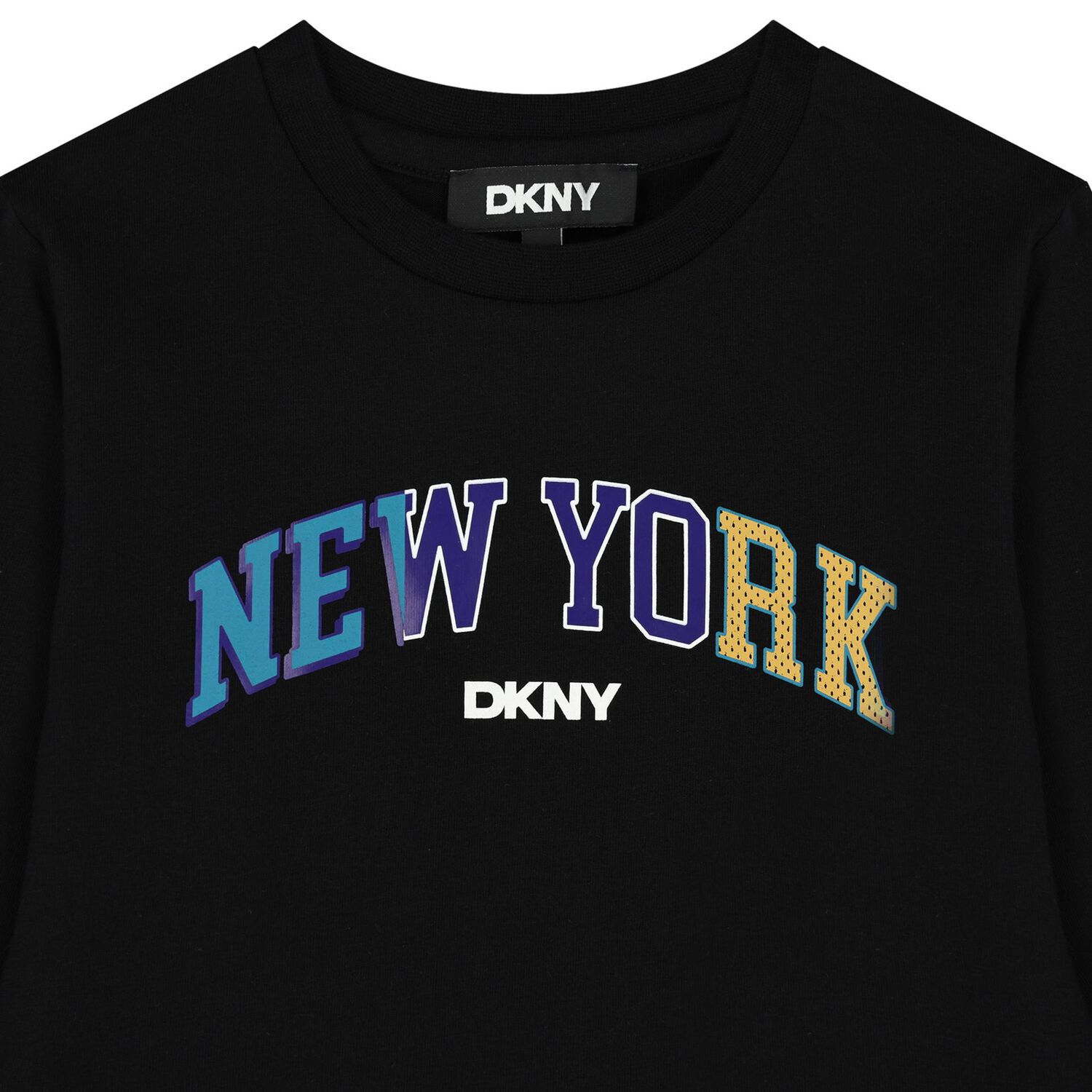 Boys Black Logo Long Sleeve Top, 1, hi-res image number null