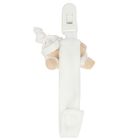 White Teddy Bear Baby Dummy Clip, 1, hi-res