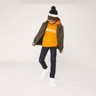 Boys Orange Logo Hooded Top, 1, hi-res