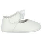 Baby Girls White Bow Pre Walker Shoes, 2, hi-res