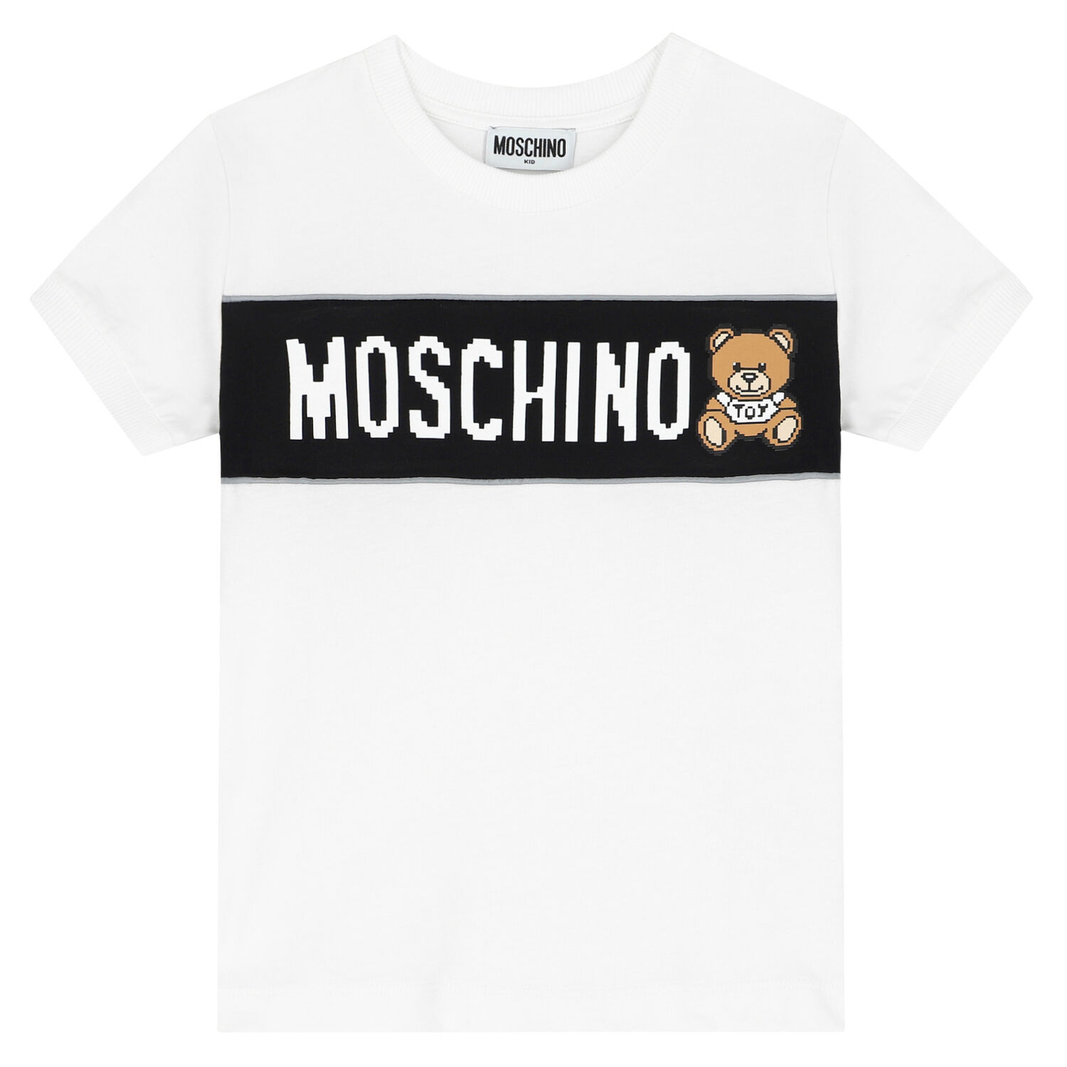 Boys White Logo T-Shirt, 3, hi-res