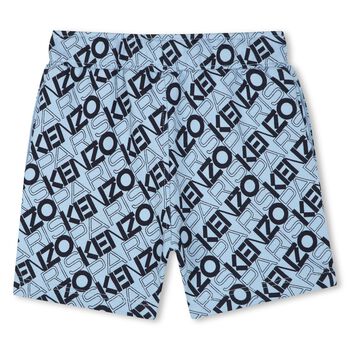 Younger Boys Blue Logo Shorts