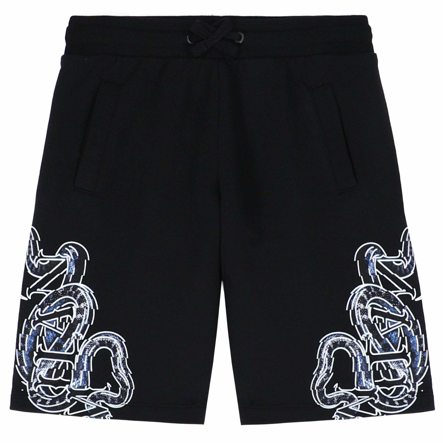 Boys Black Printed Shorts, 1, hi-res image number null