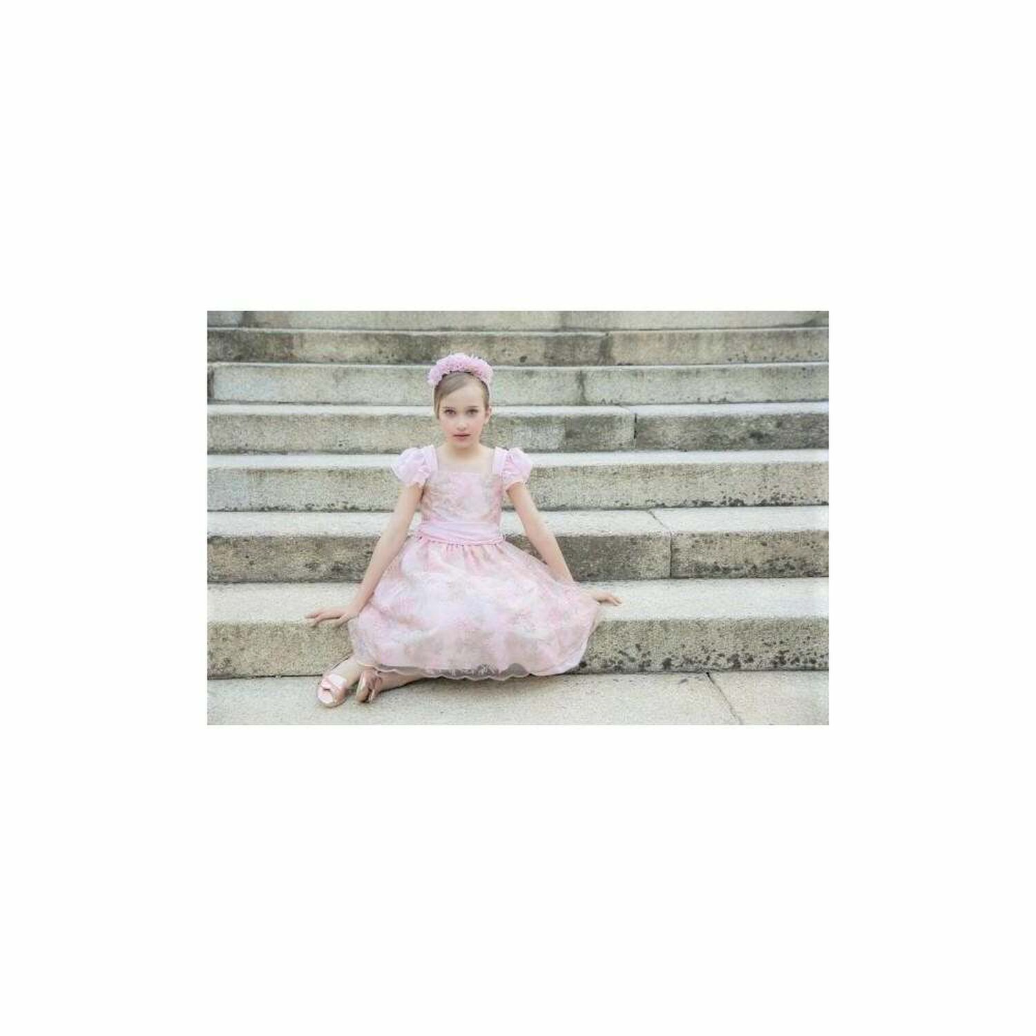 Girls Pink Haute Couture Dress, 1, hi-res