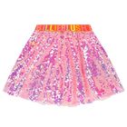 Girls Pink Sequin Skirt, 1, hi-res