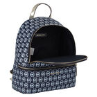 Girls Navy Logo Backpack, 1, hi-res