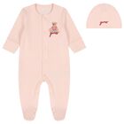 Baby Girls Pink Teddy Bear Logo Babygrow Gift Set, 1, hi-res