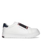 Girls White & Blue Logo Trainers, 1, hi-res