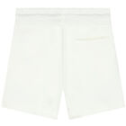 Boys White Logo Shorts, 1, hi-res