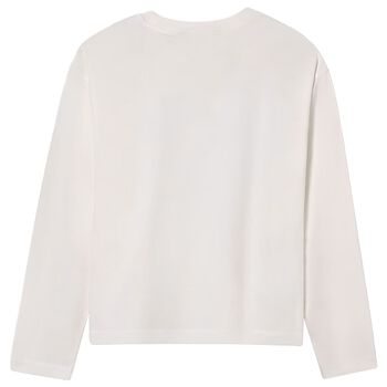 Boys Ivory Long Sleeve Top