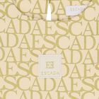Girls Beige & Gold Logo Dress, 2, hi-res