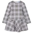 Girls Grey & Red Check Dress, 1, hi-res